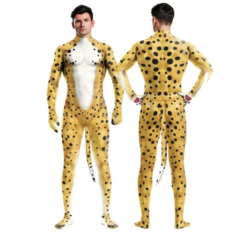 CosplayBoys Combinaison Cosplay Marsupilami Jaune
